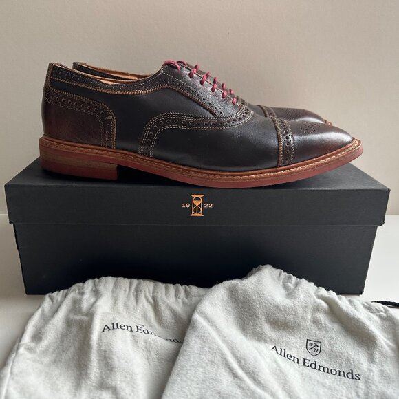 Allen Edmonds Strandmok Cap-toe Oxford - Brown - Size 14D - Picture 1 of 9